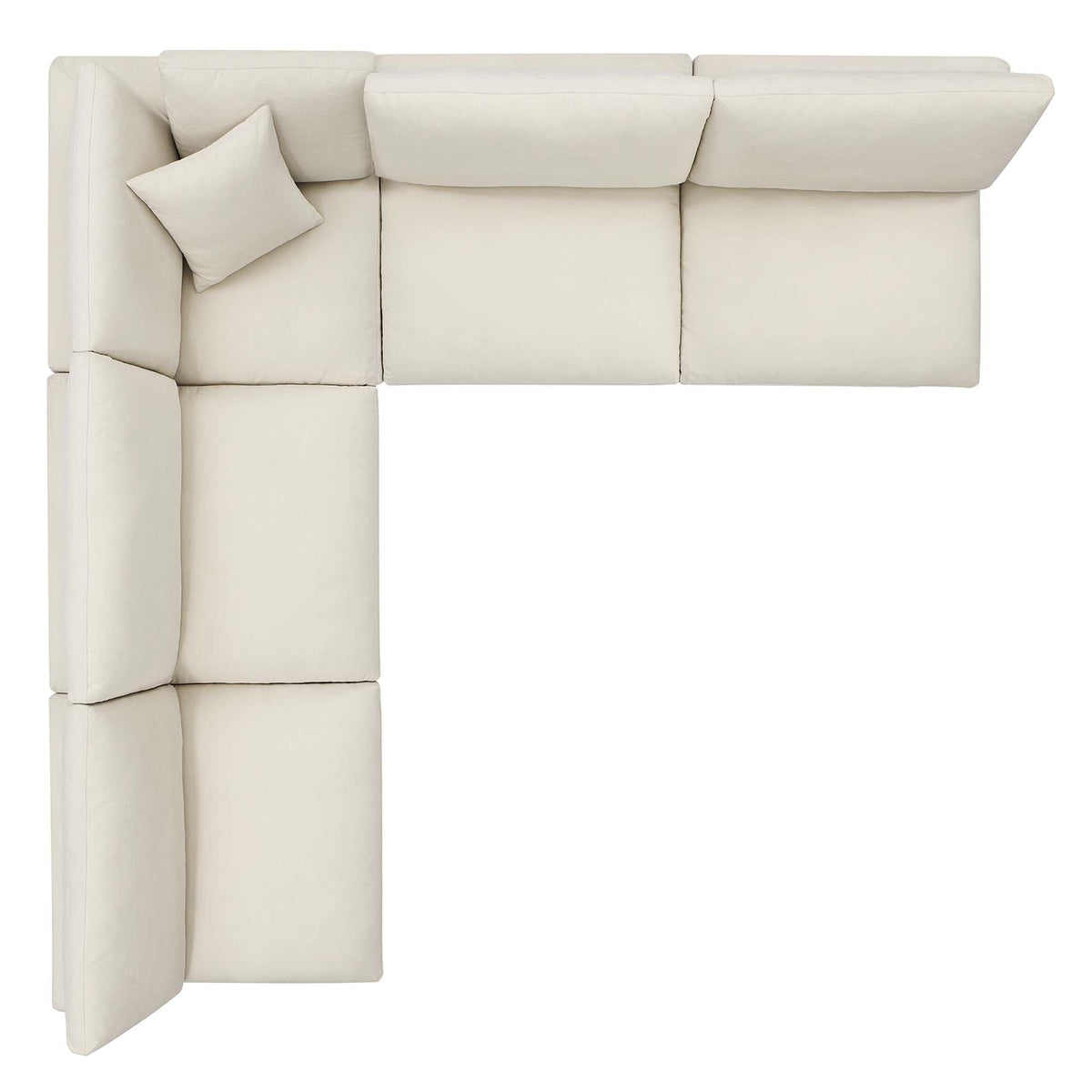 Commix 5-Piece Down Filled Overstuffed Armless Sectional Sofa by Modway