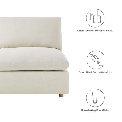 Commix 5-Piece Down Filled Overstuffed Armless Sectional Sofa by Modway