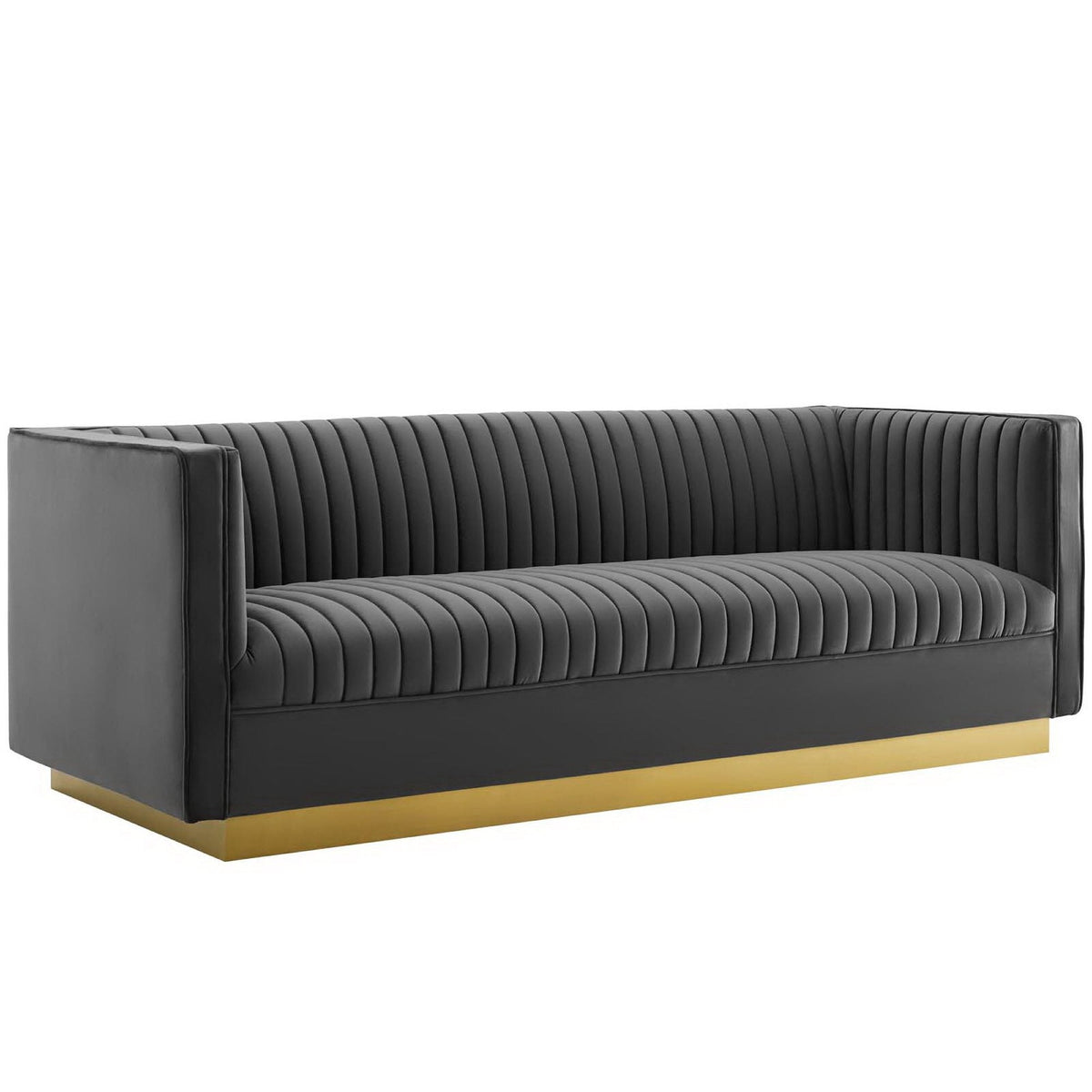 Sanguine Vertical Channel Tufted Performance Velvet Sofa by Modway