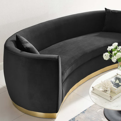 Resolute Curved Performance Velvet Sofa by Modway