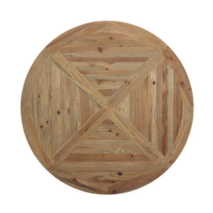 Column 59" Round Pine Wood Dining Table by Modway