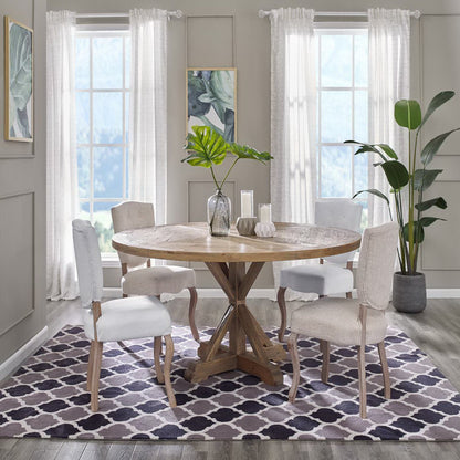 Stitch 71" Round Pine Wood Dining Table by Modway