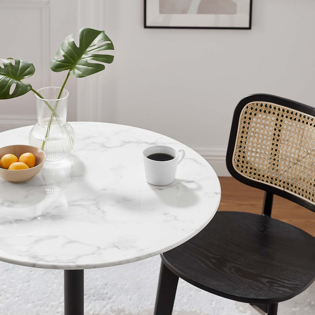 Lippa 28" Round Faux Marble Dining Table by Modway - EEI-3515