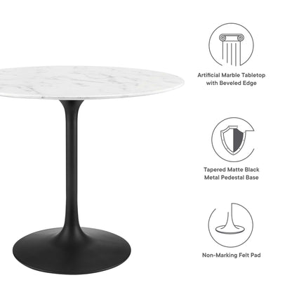 Lippa 36" Round Faux Marble Dining Table by Modway - EEI-3516