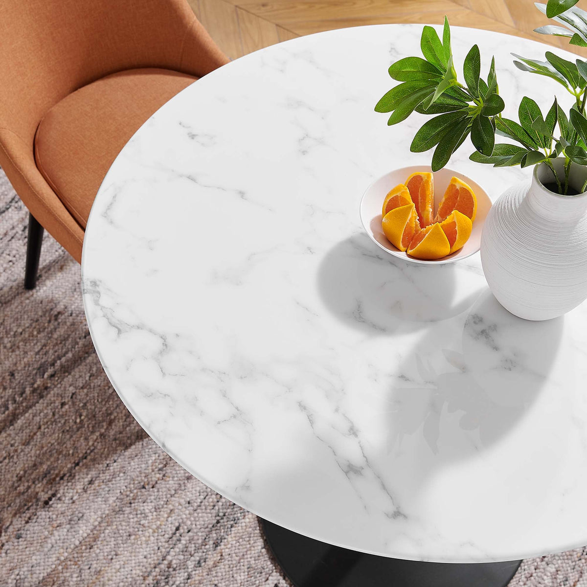 Lippa 36" Round Faux Marble Dining Table by Modway - EEI-3516