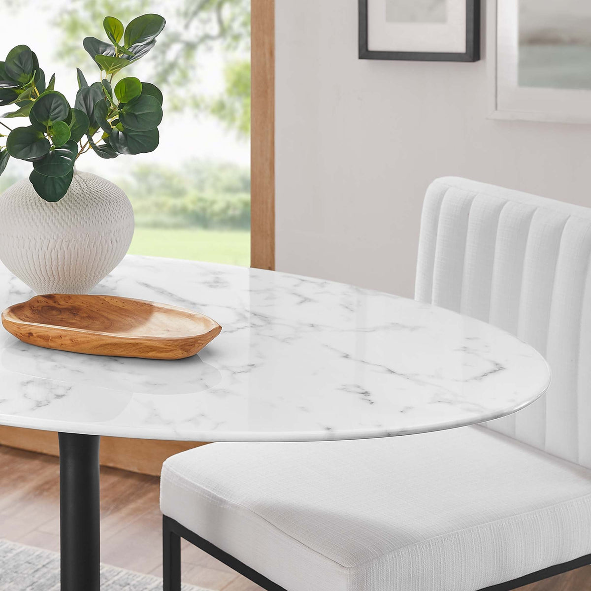 Lippa 48" Oval Faux Marble Dining Table by Modway - EEI-3518