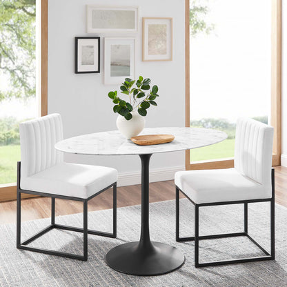 Lippa 48" Oval Faux Marble Dining Table by Modway - EEI-3518