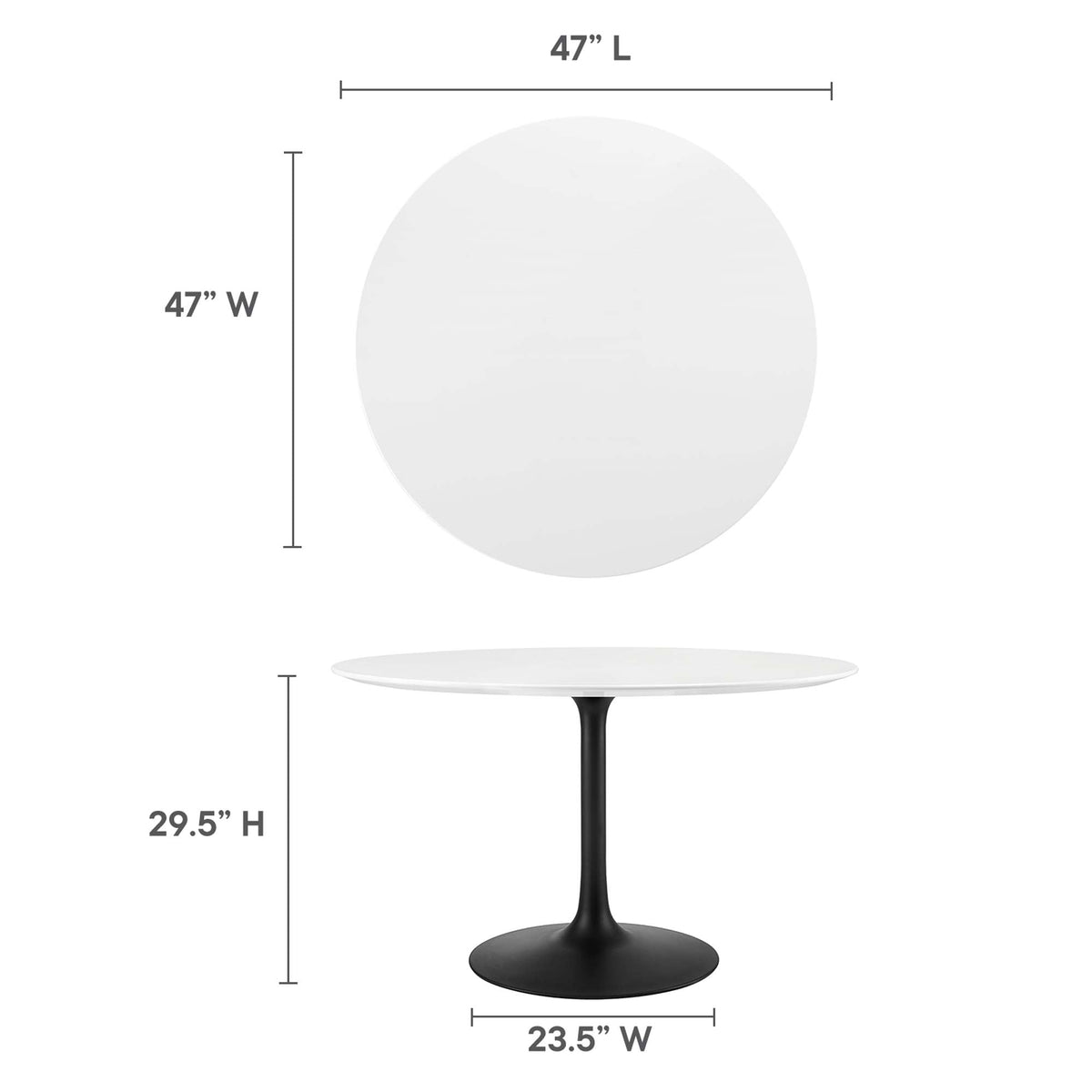 Lippa 48" Round Wood Dining Table by Modway - EEI-3522