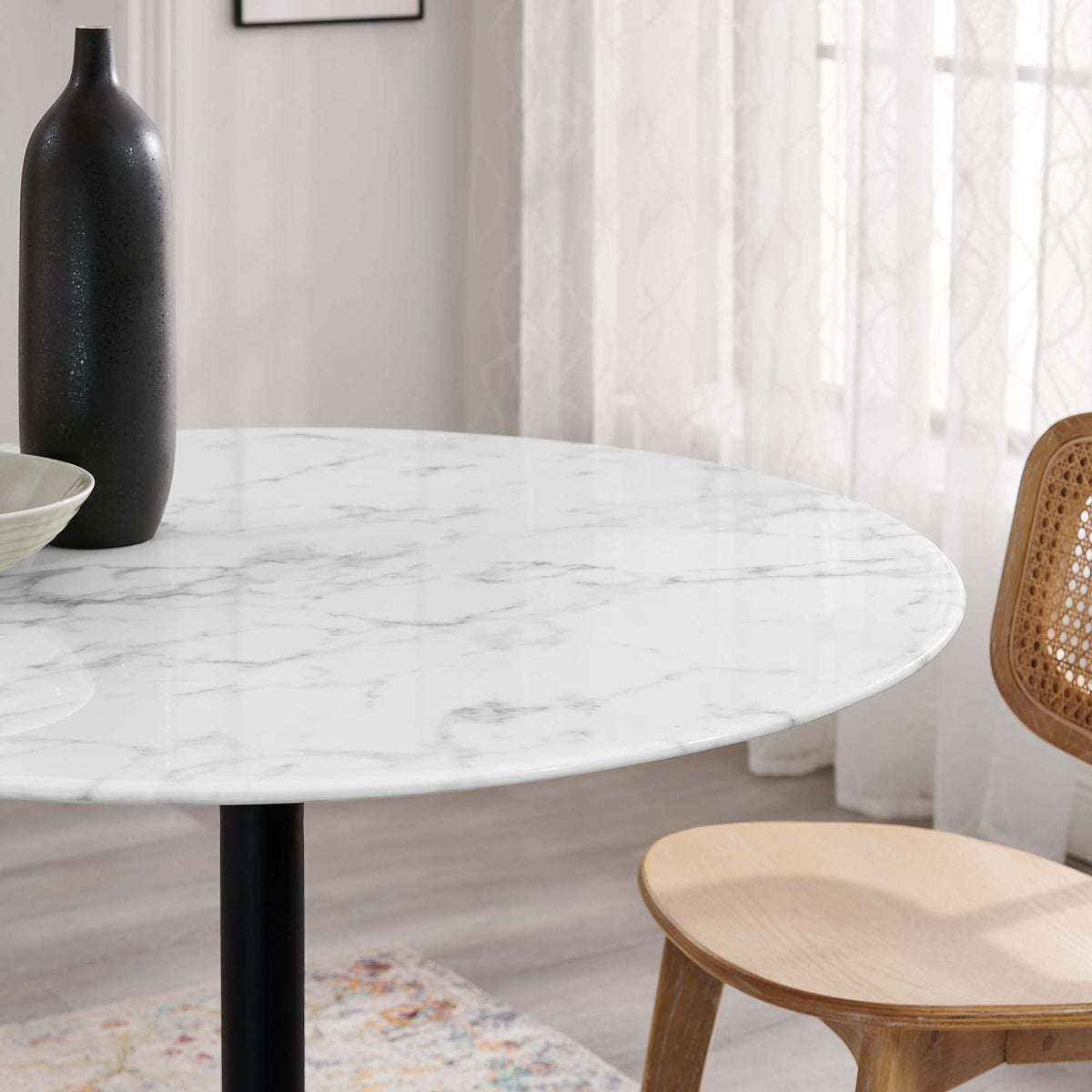 Lippa 40" Round Faux Marble Dining Table by Modway - EEI-3526