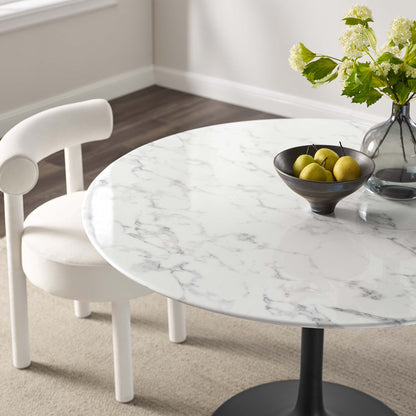 Lippa 48" Round Faux Marble Dining Table by Modway - EEI-3527