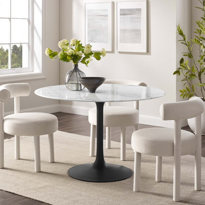Lippa 48" Round Faux Marble Dining Table by Modway - EEI-3527