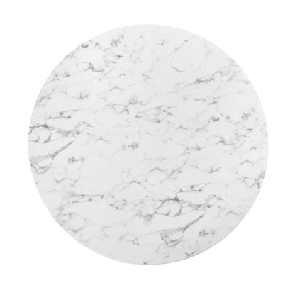Lippa 54" Round Faux Marble Dining Table by Modway - EEI-3528