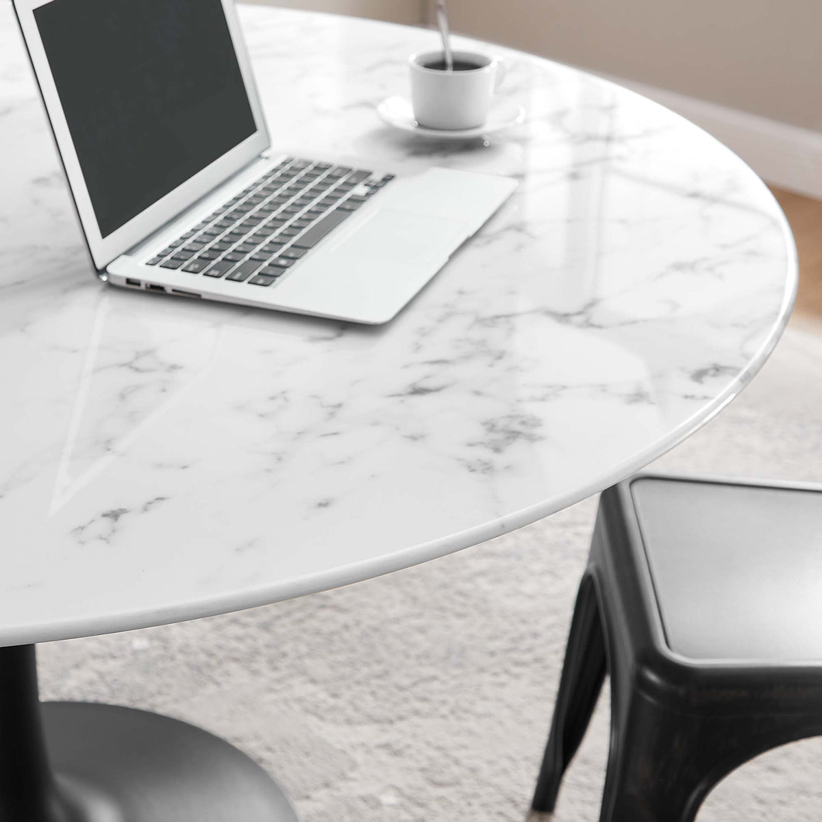 Lippa 54" Round Faux Marble Dining Table by Modway - EEI-3528
