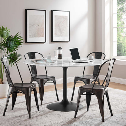 Lippa 54" Round Faux Marble Dining Table by Modway - EEI-3528