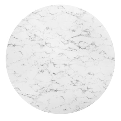 Lippa 60" Round Faux Marble Dining Table by Modway - EEI-3529