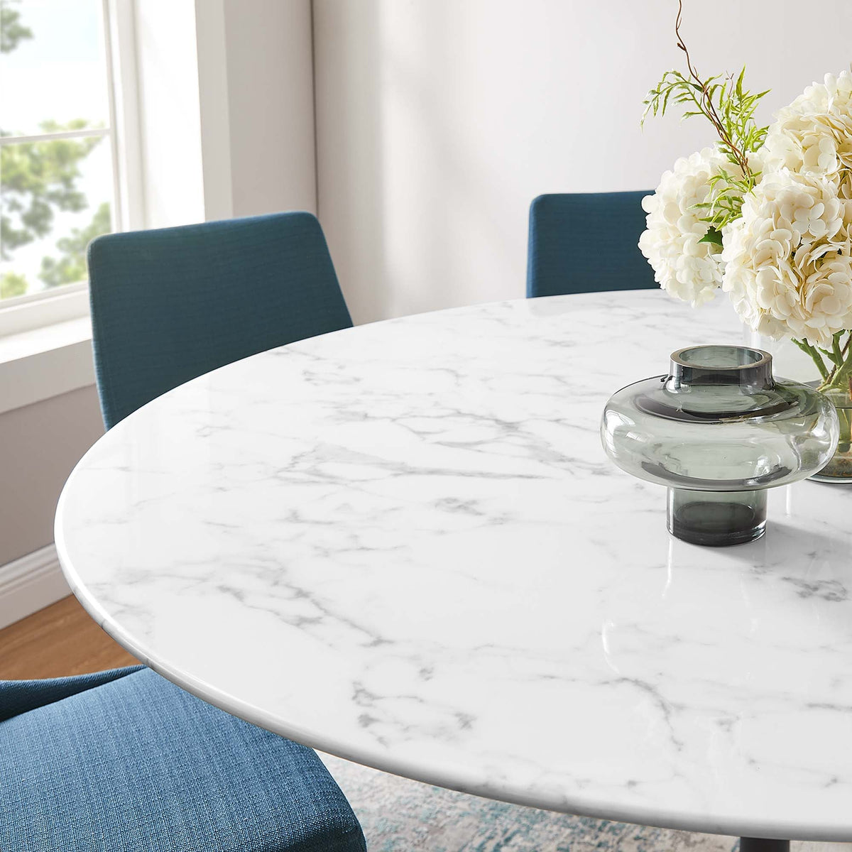 Lippa 60" Round Faux Marble Dining Table by Modway - EEI-3529