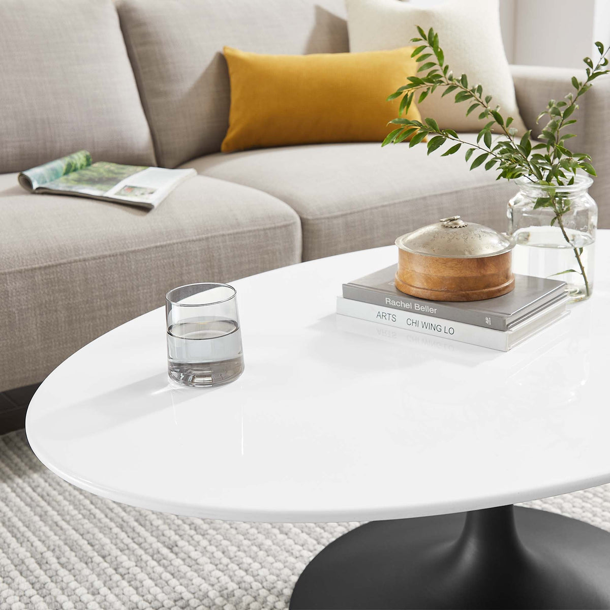 Lippa 42" Oval Wood Coffee Table by Modway - EEI-3533