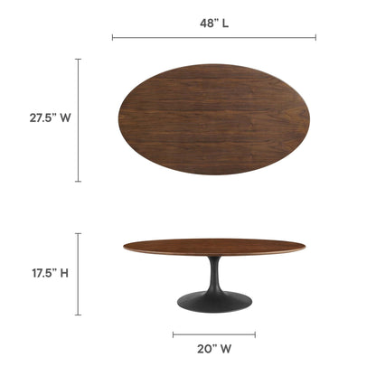 Lippa 48" Oval Wood Coffee Table by Modway - EEI-3538