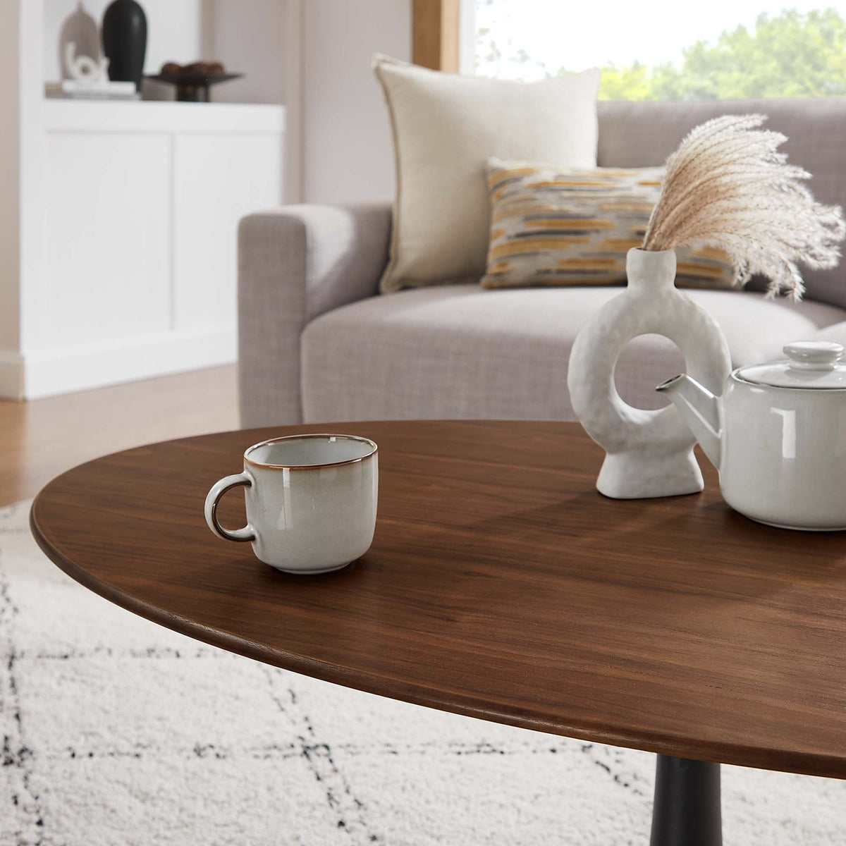 Lippa 48" Oval Wood Coffee Table by Modway - EEI-3538