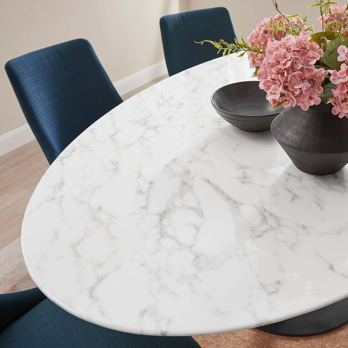 Lippa 78" Oval Faux Marble Dining Table by Modway - EEI-3542
