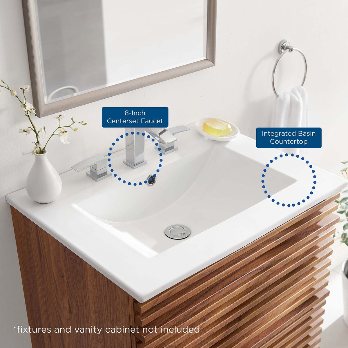 Cayman 24" Bathroom Sink by Modway - White