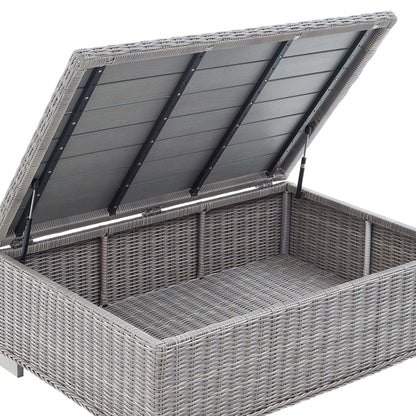 Conway 45" Outdoor Patio Wicker Rattan Coffee Table by Modway