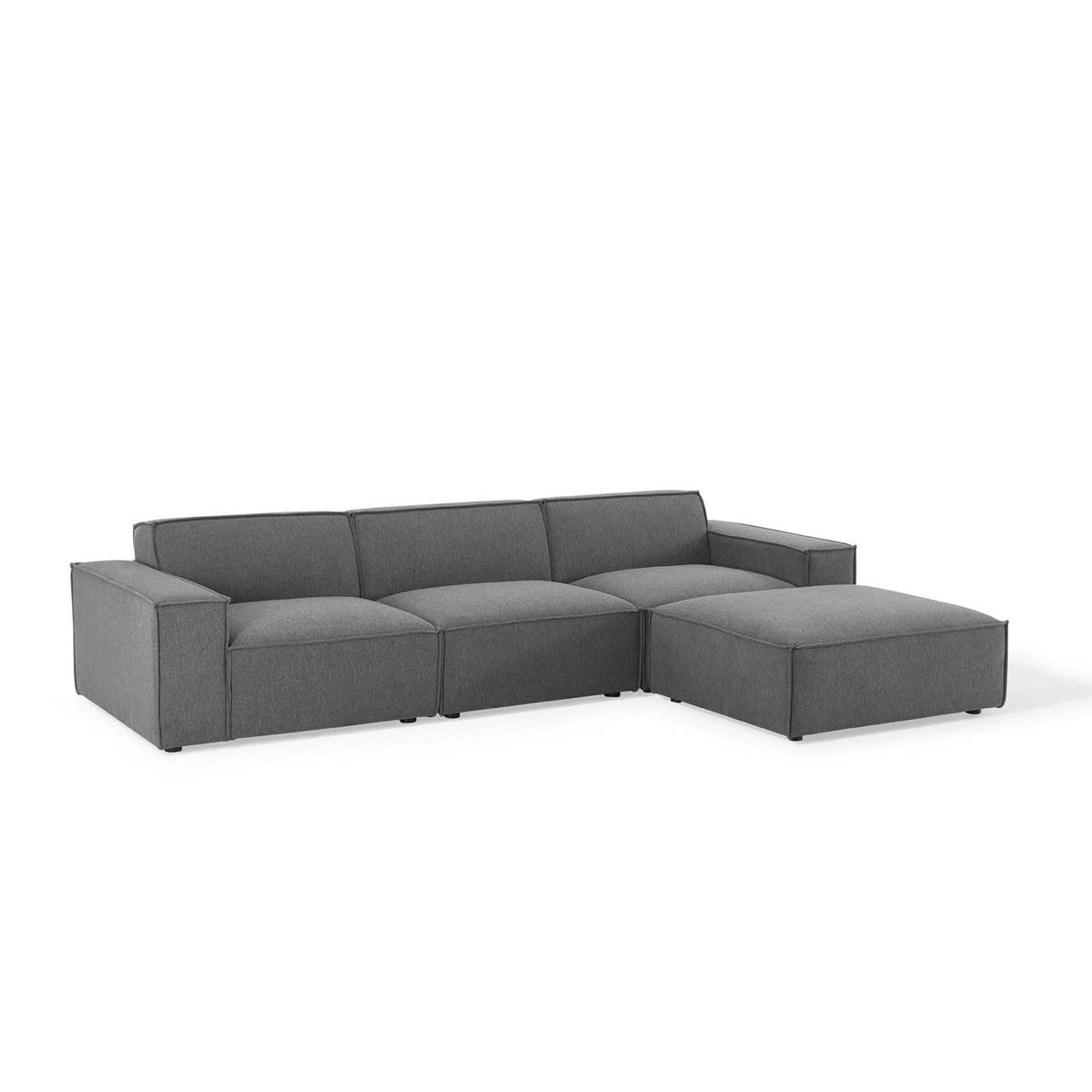Restore 4-Piece Sectional Sofa by Modway - Charcoal / White (EEI-4113)