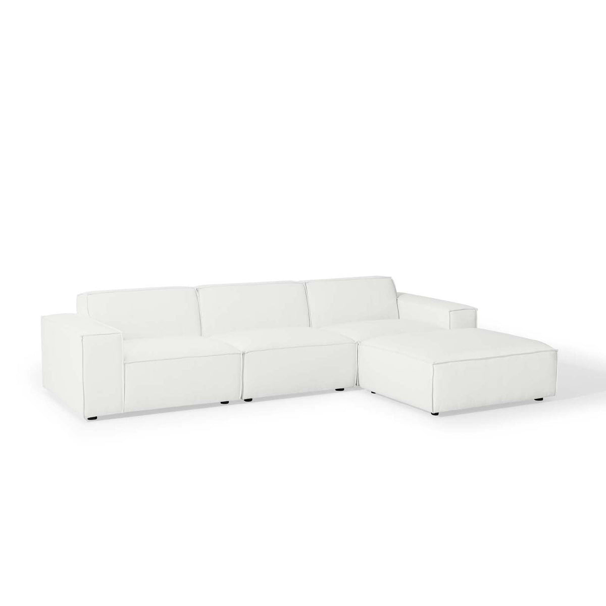Restore 4-Piece Sectional Sofa by Modway - Charcoal / White (EEI-4113)
