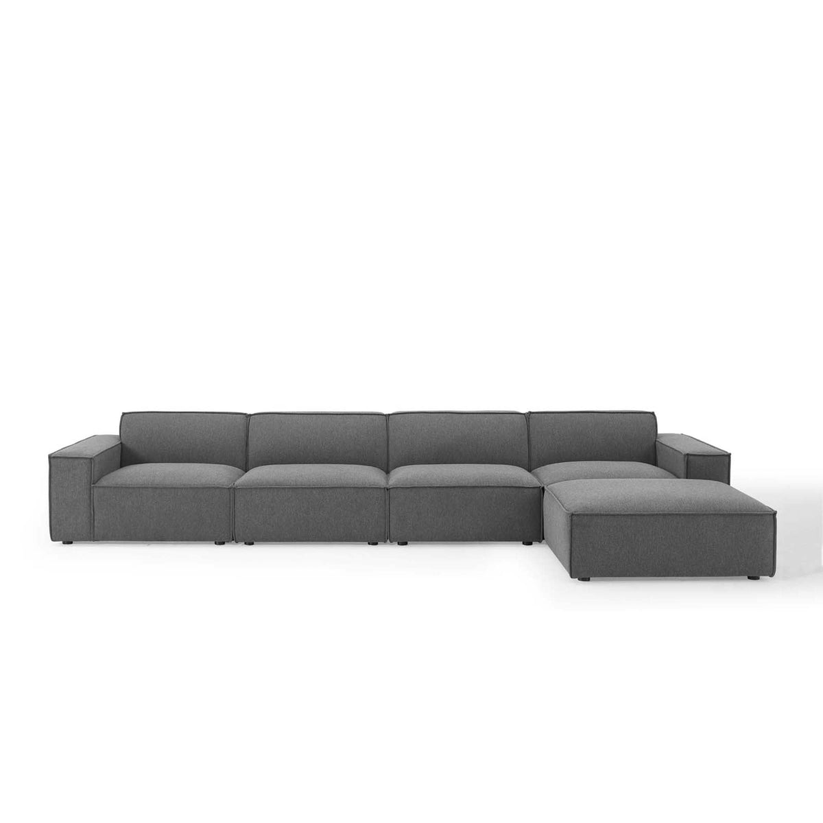 Restore 5-Piece Sectional Sofa by Modway - Charcoal / White (EEI-4115)