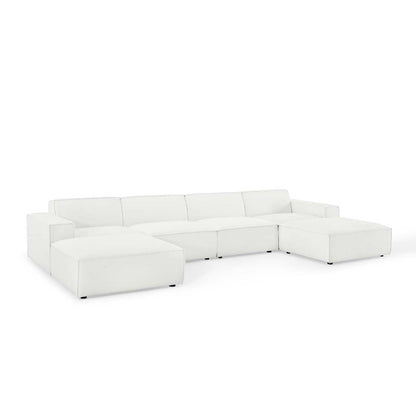 Restore 6-Piece Sectional Sofa by Modway - Charcoal / White (EEI-4116)