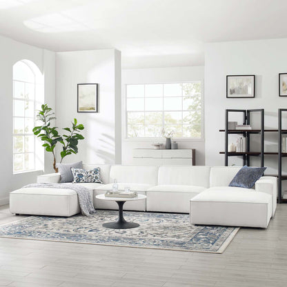 Restore 6-Piece Sectional Sofa by Modway - Charcoal / White (EEI-4116)
