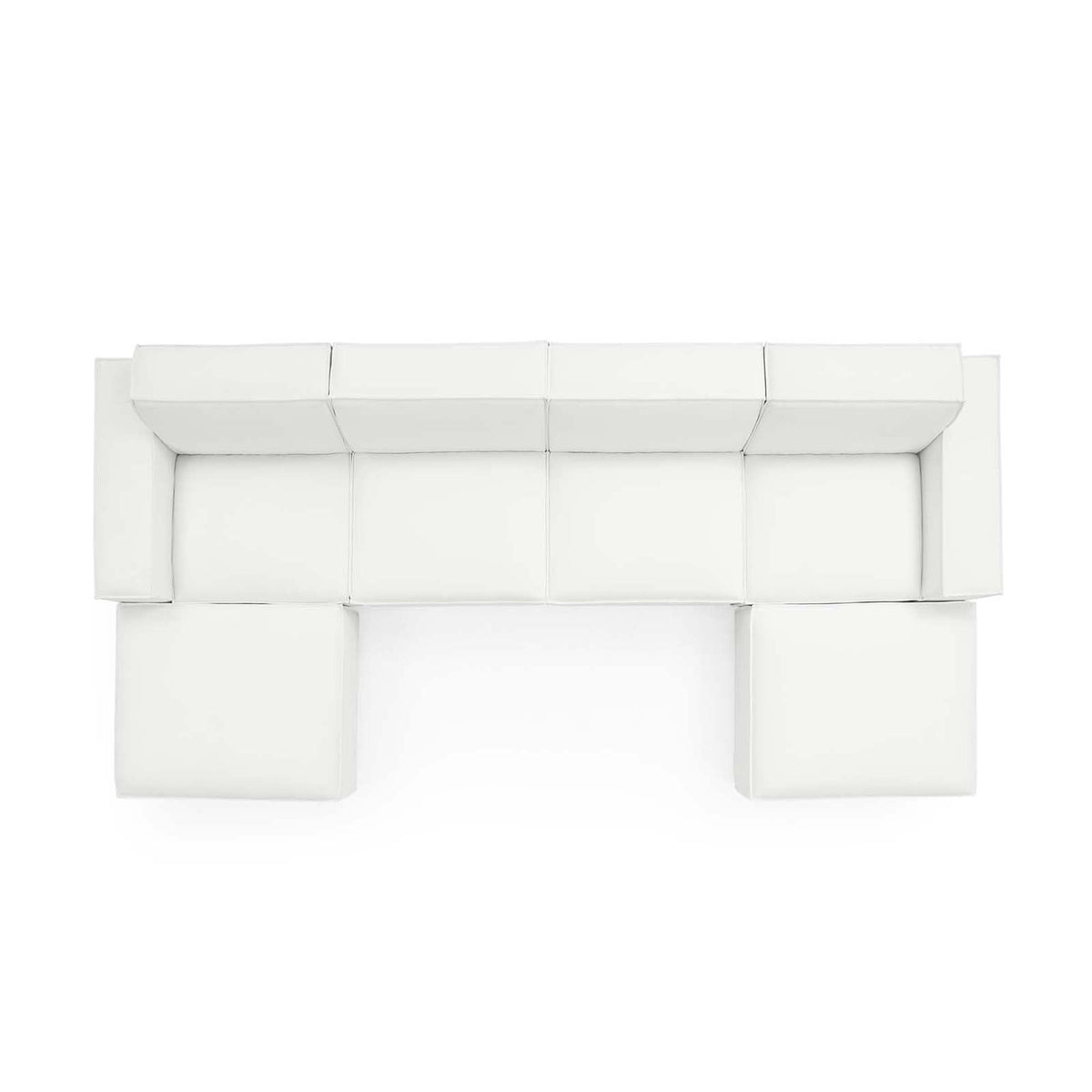Restore 6-Piece Sectional Sofa by Modway - Charcoal / White (EEI-4116)
