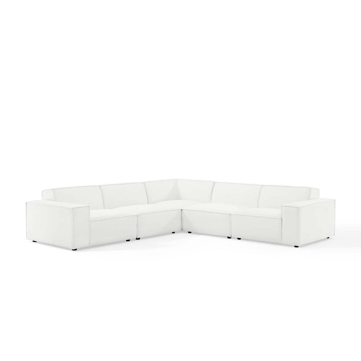 Restore 5-Piece Sectional Sofa by Modway - Charcoal / White (EEI-4117)