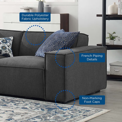 Restore 6-Piece Sectional Sofa by Modway - Charcoal / White (EEI-4118)