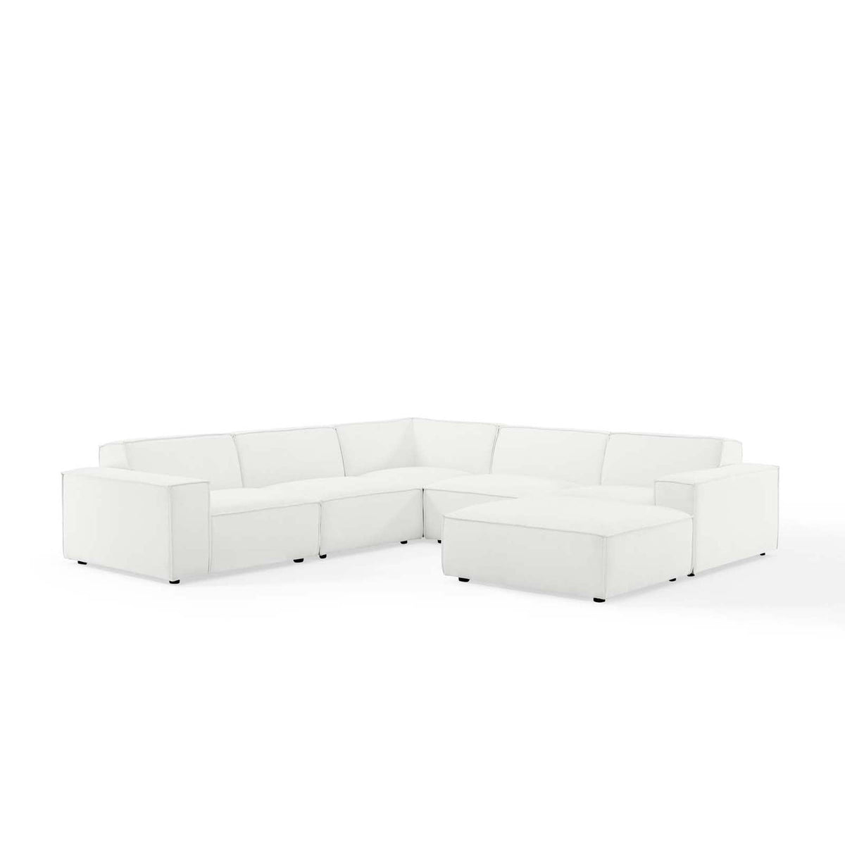Restore 6-Piece Sectional Sofa by Modway - Charcoal / White (EEI-4118)