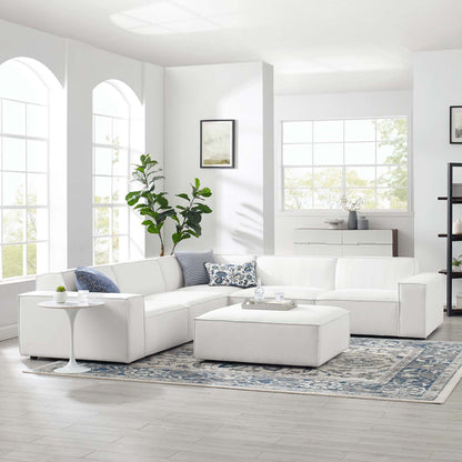 Restore 6-Piece Sectional Sofa by Modway - Charcoal / White (EEI-4118)