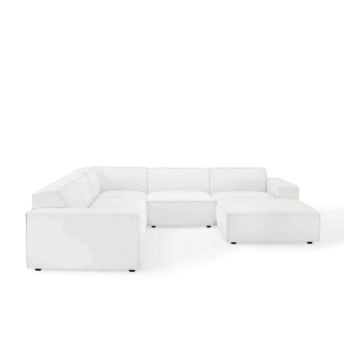 Restore 6-Piece Sectional Sofa by Modway - Charcoal / White (EEI-4118)