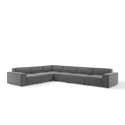 Restore 6-Piece Sectional Sofa by Modway - Charcoal / White (EEI-4119)