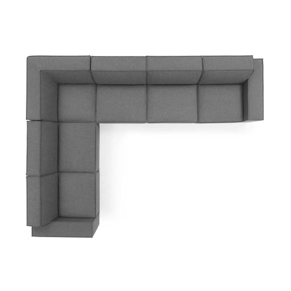 Restore 6-Piece Sectional Sofa by Modway - Charcoal / White (EEI-4119)