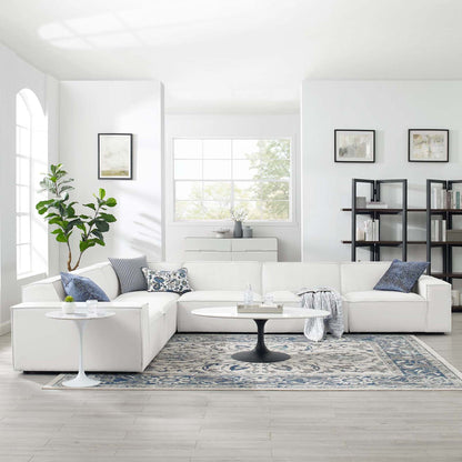 Restore 6-Piece Sectional Sofa by Modway - Charcoal / White (EEI-4119)