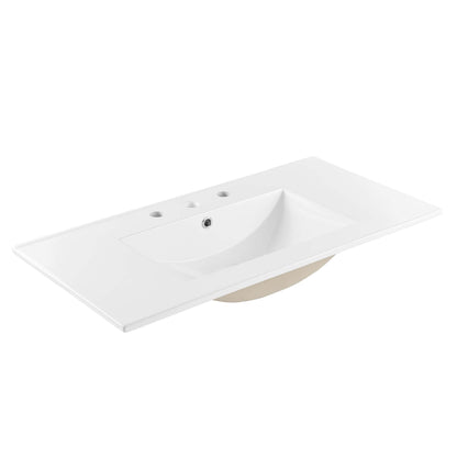 Cayman 36" Bathroom Sink by Modway - White