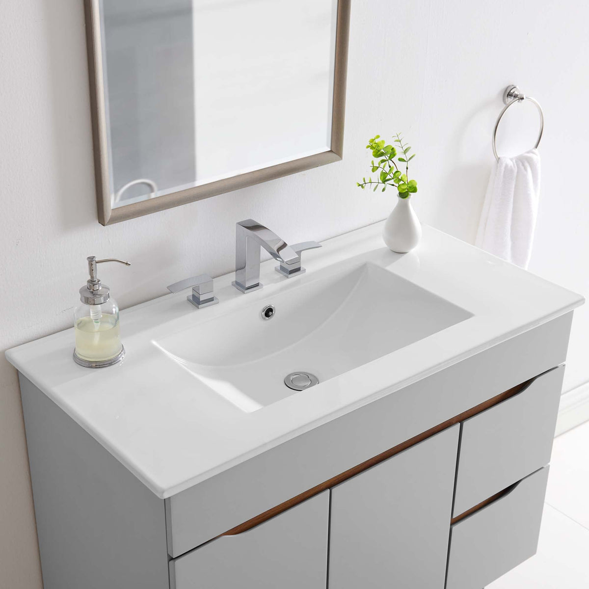 Cayman 36" Bathroom Sink by Modway - White