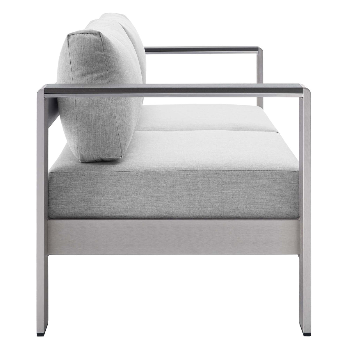 Shore Sunbrella Fabric Aluminum Outdoor Patio Loveseat by Modway