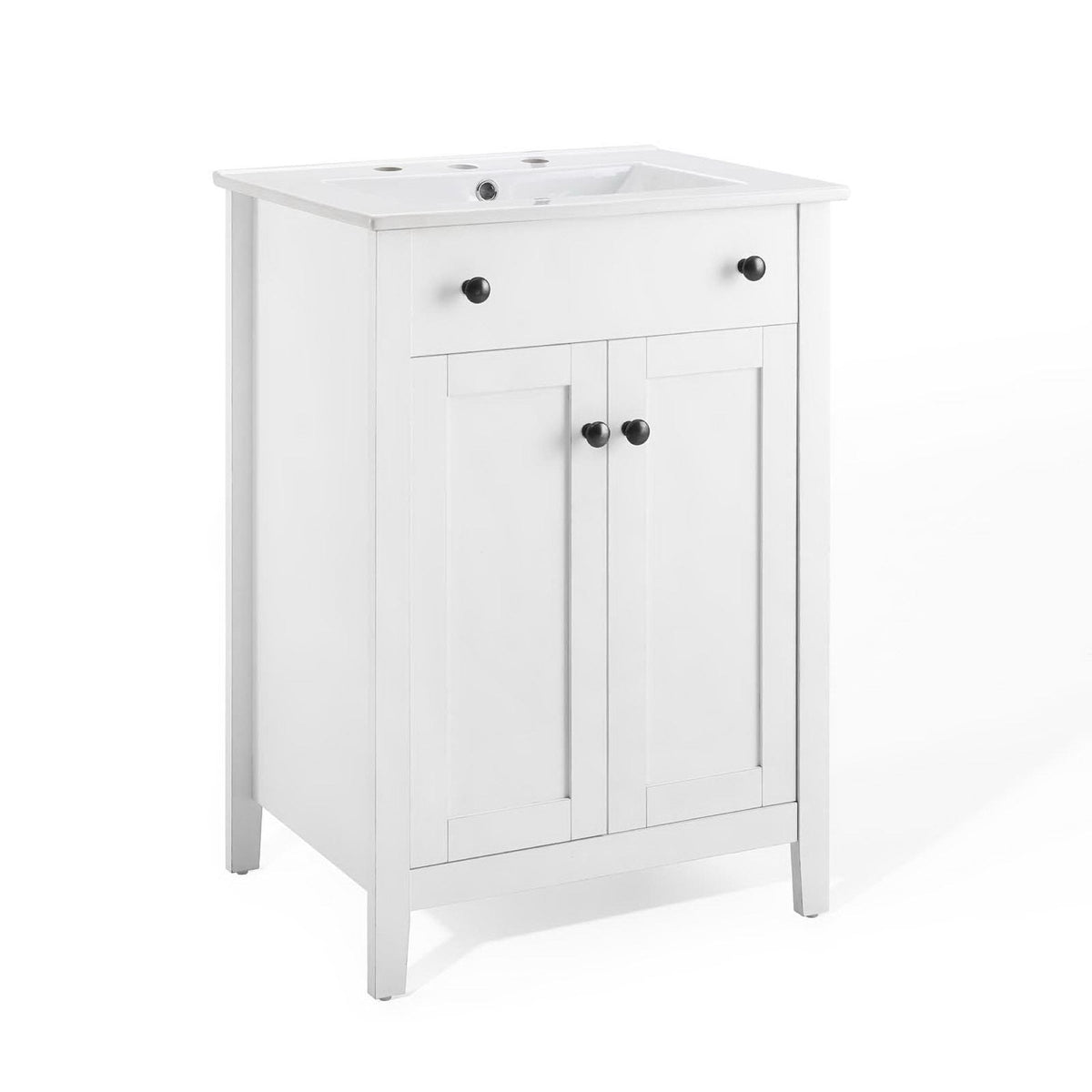 Nantucket 24" Bathroom Vanity by Modway - Gray White / White White
