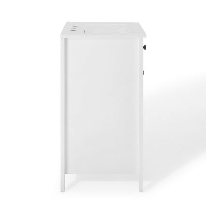 Nantucket 24" Bathroom Vanity by Modway - Gray White / White White