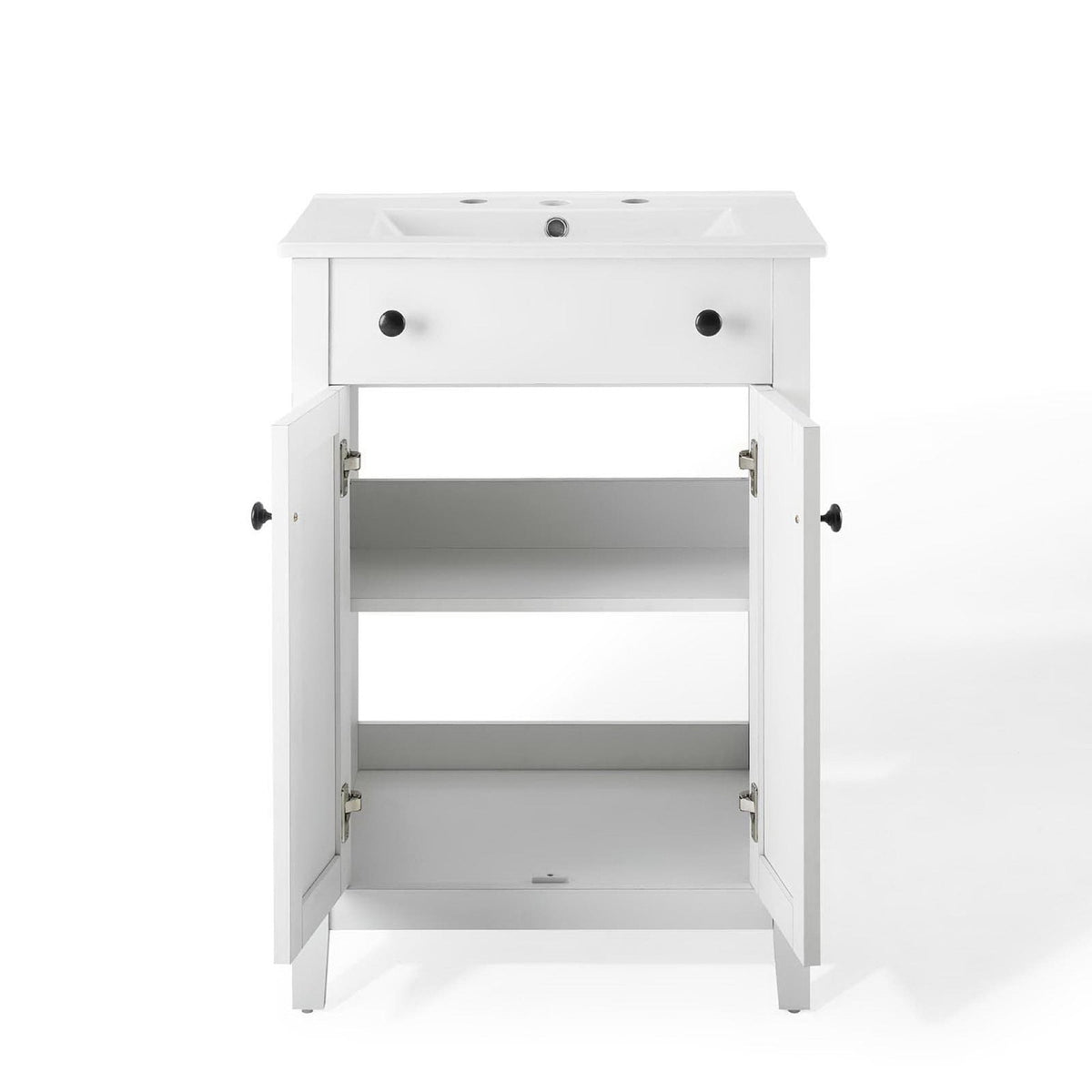 Nantucket 24" Bathroom Vanity by Modway - Gray White / White White