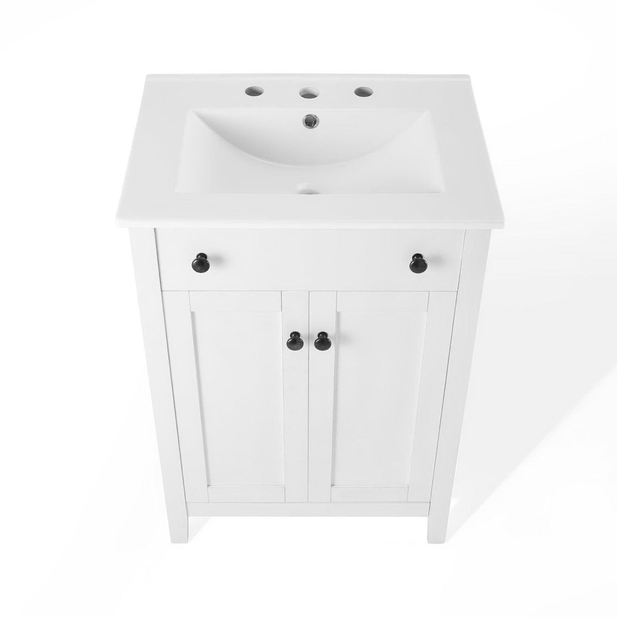 Nantucket 24" Bathroom Vanity by Modway - Gray White / White White