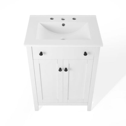 Nantucket 24" Bathroom Vanity by Modway - Gray White / White White
