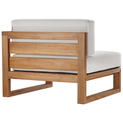 Upland 3-Piece Outdoor Patio Teak Wood Sectional Sofa Set by Modway - EEI-4254