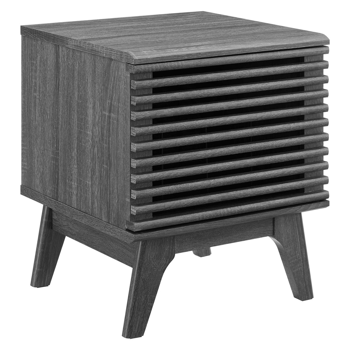 Render Vinyl Record Display Stand by Modway - Charcoal / Oak / Walnut (EEI-4262)